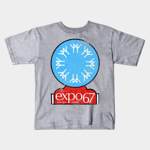 Expo 67 Kids T-Shirt by DrumRollDesigns
